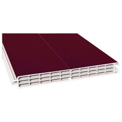 Nut- u. Federprofil 200x24mm Lg. 6,00m foliert, GK Cremeweiß300505-167 Weinrot Produktbild