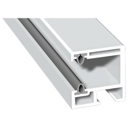 Mini-Rollladenführung 30x32mm Lg. 6,00m Weiß, mit zwei grauen Weichlippen, VE: 60m Produktbild