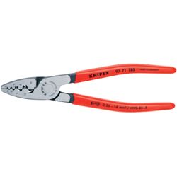 Aderendhülsenzange Gesamtlänge 180 mm KNIPEX  0,25 - 16,0 (AWG 23 - 5) mm² poliert Kunststoffüberzug Produktbild