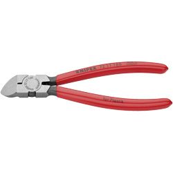 KNIPEX Seitenschneider Kunststoffe gewinkelt poliert mit Kunststoffüberzug Produktbild