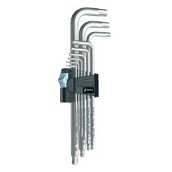 Winkelschraubendrehersatz 9tlg. 6KT SW 1,5-10mm a.VA WERA 3950 PKL/9 extralang m.Hex-Plus-Profil im Kunststoffclip Produktbild