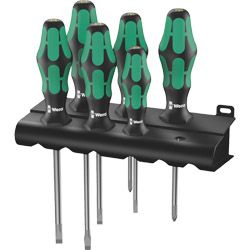WERA Schraubendrehersortiment 334/355 LS/PZD mit Rundklinge 6-tlg. Produktbild