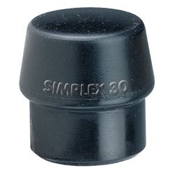 Schonhammerkopf Kopf-D. 30 mm HALDER SIMPLEX Gummi schwarz mittelhart Produktbild