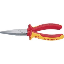 KNIPEX Langbeckzange VDE verchromt flach mit Mehrkomponentenhüllen Produktbild