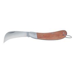 Band-/Gipsmesser Länge 205 mm Klingenlänge 80 mm   Klingenform gebogen Holzheft Produktbild