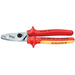 Kabelschere L.200mm max.70mm2 Chrom m.Vor- und KNIPEX  Nachschnitt m.Mehrkomp.-Hüllen m.Klemmschutz Produktbild