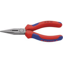 KNIPEX Flachrundzange (Radio) poliert gerade mit Mehrkomponentenhüllen Produktbild