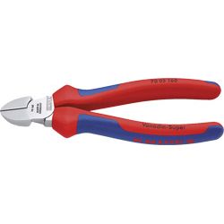 KNIPEX Seitenschneider Draht gerade verchromt mit Mehrkomponentenhülle Produktbild