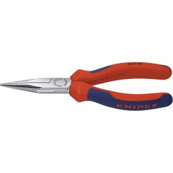 KNIPEX Langbeckzange verchromt Form 2 flachrund mit Mehrkomponentenhüllen Produktbild