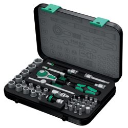 Steckschlüsselsatz CV. 42tlg. 4-14mm 1/4Zoll WERA Schlitz/6K T/PH Produktbild