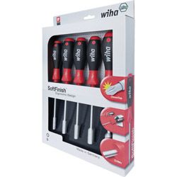 WIHA Sechskant-Steckschlüsselsatz 341K5 mit Griff 5,5-13mm 5-tlg. Produktbild