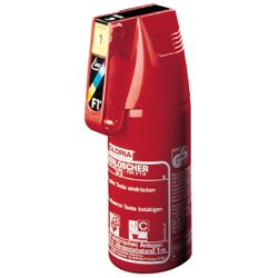 Pulverfeuerlöscher 1 kg mit Dauerdruck GLORIA  Brandklasse A 8 A 34 B C ohne Manometer, mit Halter Produktbild