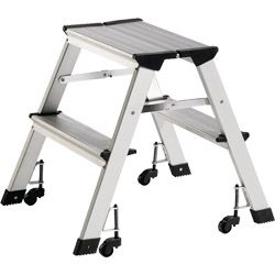 Trittleiter 2 Stufen fahrbar Produktbild