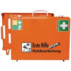 Erste Hilfe Koffer B400xH300xT150ca.mm  Beruf SPEZIAL Holzbearbeitung orange Produktbild