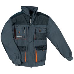 Herrenjacke dunkelgrau|schwarz|orange Produktbild