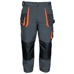 Herrrenhose Gr.48 grau/sw/orange 65%PES/35%CO Zollstocktasch e Produktbild