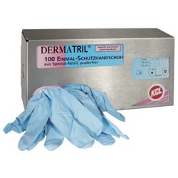 Nitrilhandschuhe Dermatril 740 Gr.9 L.250mm blau KCL Kat.III  EN374 Produktbild