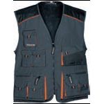 Herrenweste Gr.58 grau/sw/orange 65%PES/35%CO 270g/m2 Produktbild
