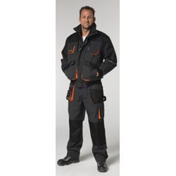 Pilotenjacke Gr.M dunkelgrau/ schwarz/orange gefüttert 65%PE S/35%CO Produktbild