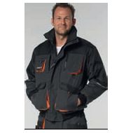 Pilotenjacke Gr.L dunkelgrau/ schwarz/orange gefüttert 65%PE S/35%CO Produktbild