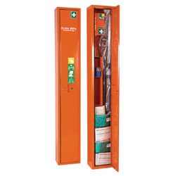 Stehschrank Erste Hilfe Trage B300xH2000xT200ca.mm  SAFE orange 1-türig Produktbild