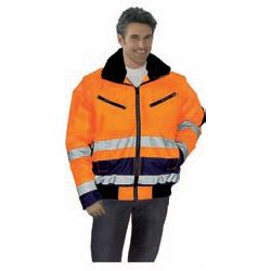 Pilotenjacke Gr.XXXL orange/blau EN471/343 Kl.2 m.Ärmel o.Är mel Kl.1 Produktbild