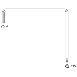 SIEGENIA-AUBI TITAN Stellschlüssel SW4/T15 Produktbild