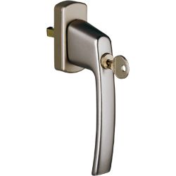 MACO Fenstergriff mit Sperrzylinder TRESOR Alu 90° ohne Logo - mit Stift ohne Schrauben Produktbild