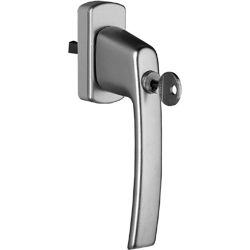 MACO Fenstergriff mit Sperrzylinder TRESOR Alu 90° ohne Logo - mit Stift ohne Schrauben Produktbild