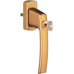 MACO Fenstergriff mit Sperrzylinder TRESOR Alu 90° ohne Logo - mit Stift ohne Schrauben Produktbild