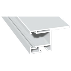 Rollladenführung 55x32mm Lg. 6,00m mit Nase, Weiß, VE: 60m Produktbild
