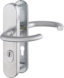 E1138Z/3332ZA/3310 Garnitur (beids. Lochteile für HOPPE-Schnellstift)/ES1/F69 Edelstahl matt/8 mm/Profilzylinder 72mm/42 Produktbild