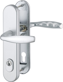 1810H/3332ZA/3410 Garnitur (beids. Lochteile für HOPPE-Schnellstift)/ES1/F1 Alu natur/Profilzylinder 92mm/10mm/Vierkants Produktbild