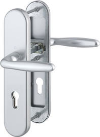 1510/3331/3310 Garnitur (beids. Lochteile für HOPPE-Schnellstift)/ES1/F1 Alu natur/Profilzylinder 72mm/8 mm/Vierkantstif Produktbild