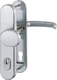 E86G/3332ZA/3310/1301Z Garnitur HOPPE-Schnellstift/ES1/F69 Edelstahl matt/10mm/Profilzylinder 92mm/67-72 mm/ Produktbild