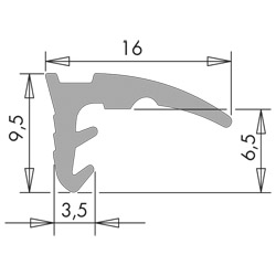 Krt.Dichtung HH0134-01 schwarz VE100 mtr Produktbild