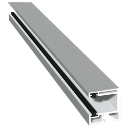 Rollladenführung 30x32mm Lg. 6,00m foliert, mit zwei schwarzen Bürsten GK Weiß 70 0405-083 Signalgrau Glatt Produktbild