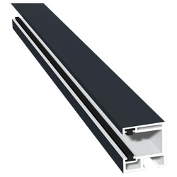 Rollladenführung 30x32mm Lg. 6,00m foliert, mit zwei schwarzen Bürsten GK Grau 70 1605-083 Anthrazitgrau Glatt Produktbild
