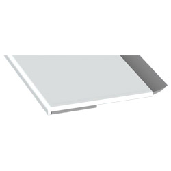 Flachprofil 40x2,5/1,5mm WL SK Lg. 6,00m Weiß, VE: 60m Produktbild