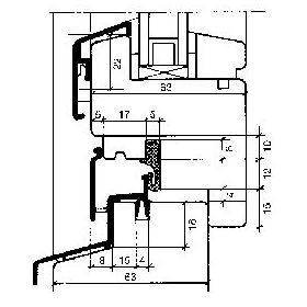 Flügelabdeckprofil FA 24.41 Produktbild