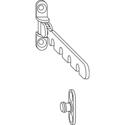 Fensterfeststeller A0092 weiß Krt100 Produktbild