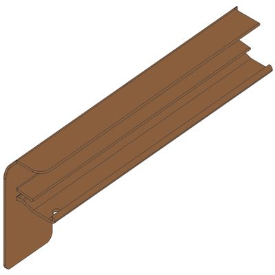 S26 G216 dunkelbronze - Aluminium-Bordstück ohne Dehnungsausgleich Produktbild
