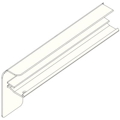 S26 RAL 9016 weiß - Aluminium-Bordstück ohne Dehnungsausgleich Produktbild