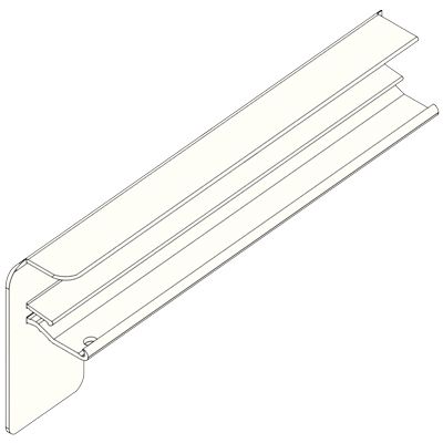 S6 RAL 9016 weiß - Aluminium-Bordstück ohne Dehnungsausgleich Produktbild