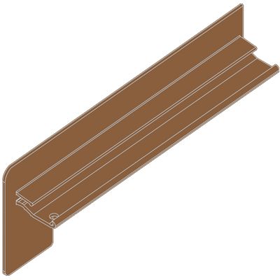 S7 G216 dunkelbronze - Aluminium-Bordstück ohne Dehnungsausgleich Produktbild