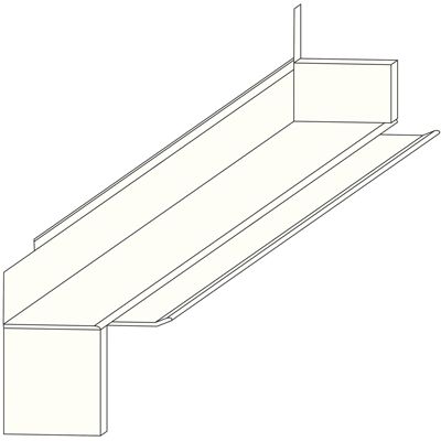 VHA135 250 RAL 9016 weiß - Aluminium-Verbinder für Außenecke 135° zu VBH250 Produktbild