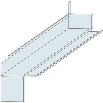 VHA135 250 blank - Aluminium-Verbinder für Außenecke 135° zu VBH250 Produktbild