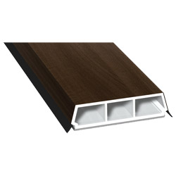 Trapez-Sprosse 52mm SK Lg. 6,00m foliert, mit zwei schwarzen Weichlippen 49237 Siena Noce Produktbild