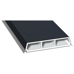 Trapez-Sprosse 65mm SK Lg. 6,00m foliert, mit zwei schwarzen Weichlippen 70 1605-167 Anthrazitgrau Produktbild