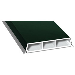 Trapez-Sprosse 65mm SK Lg. 6,00m foliert, mit zwei schwarzen Weichlippen 61 2505-167 Dunkelgrün Produktbild